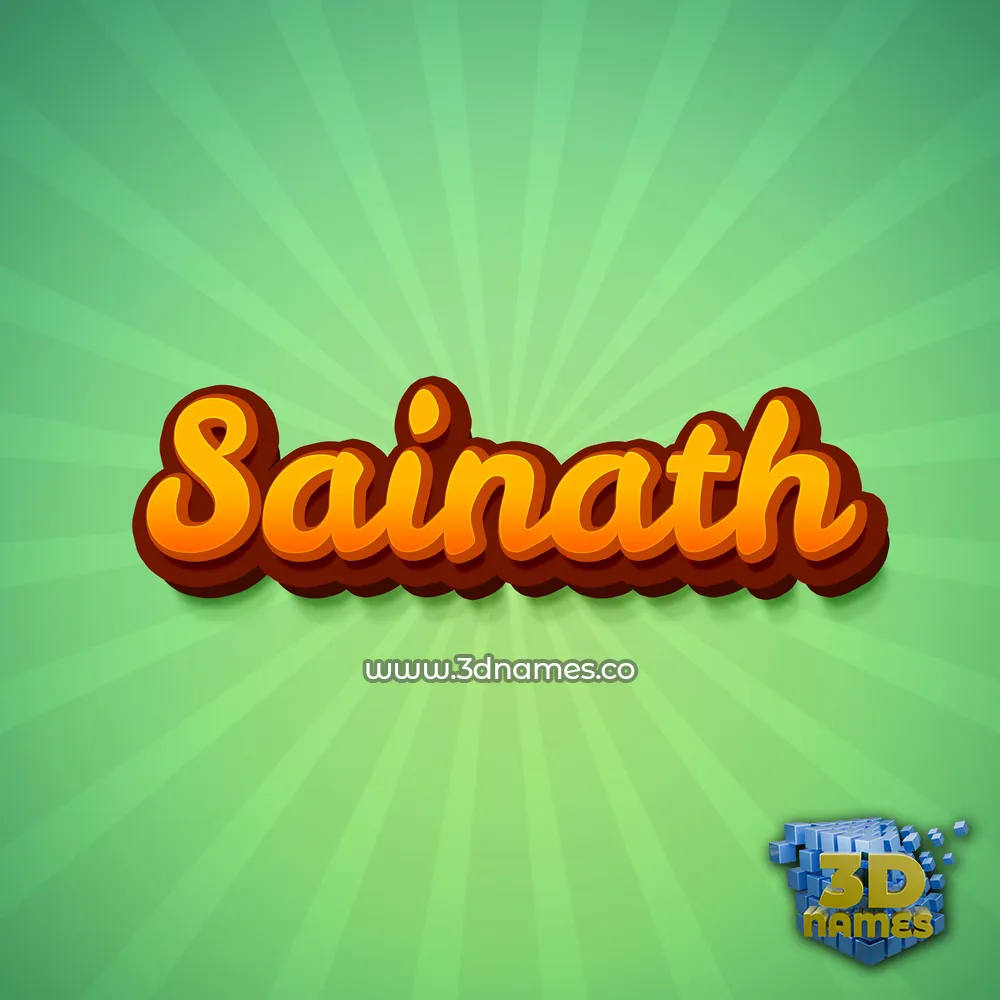 sainath in Green Rays style - 3D name wallpaper