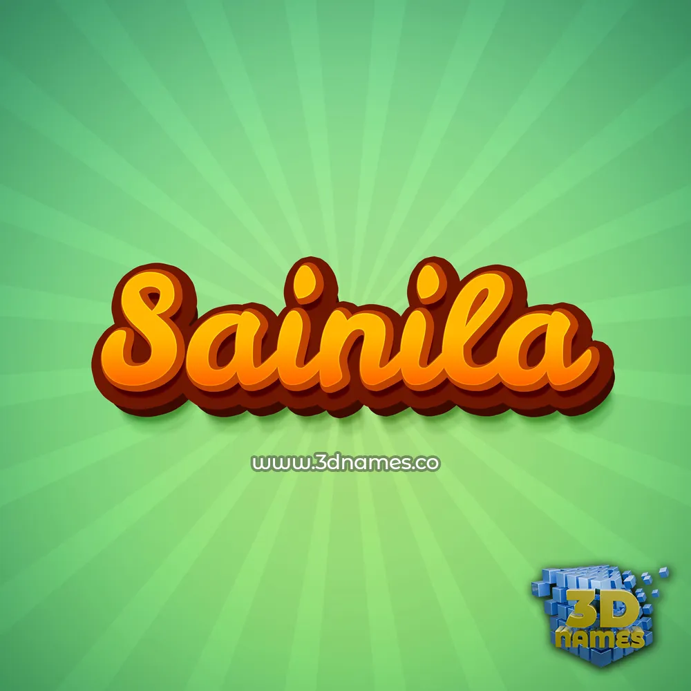 sainila in Green Rays style - 3D name wallpaper