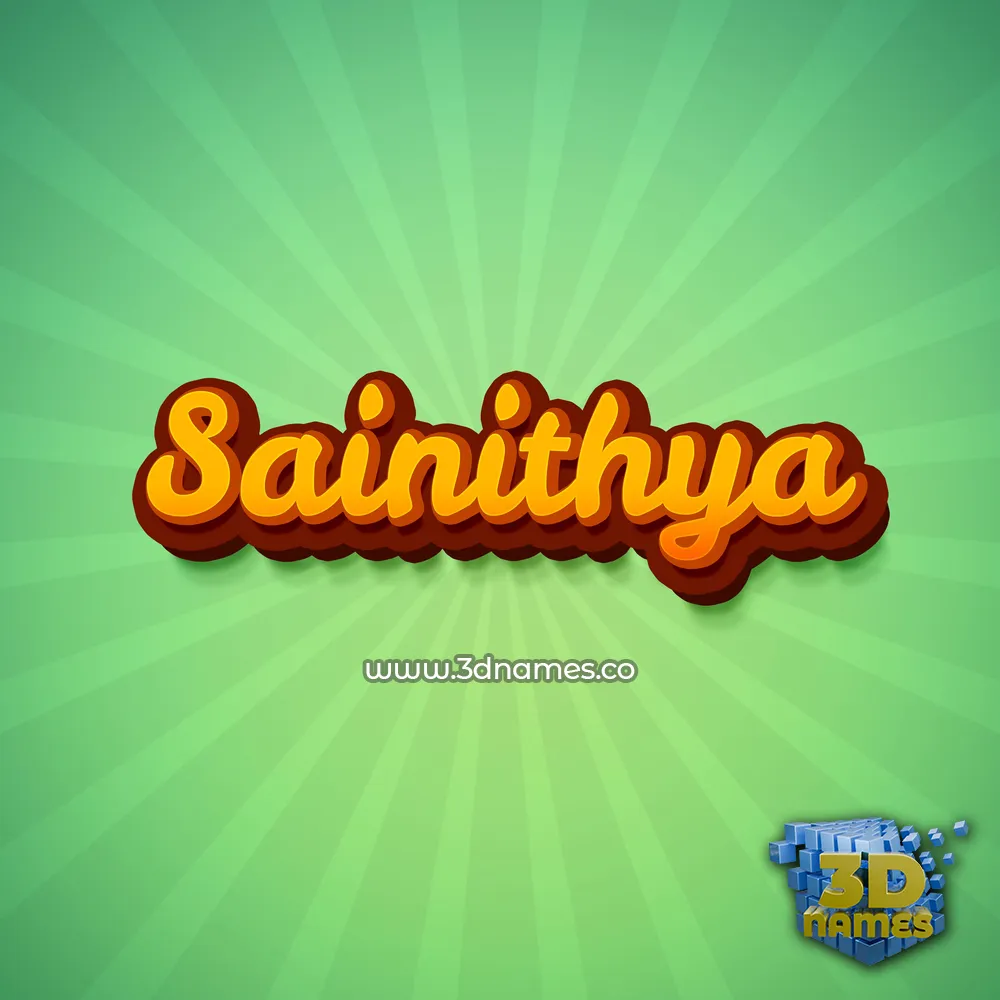 sainithya in Green Rays style - 3D name wallpaper
