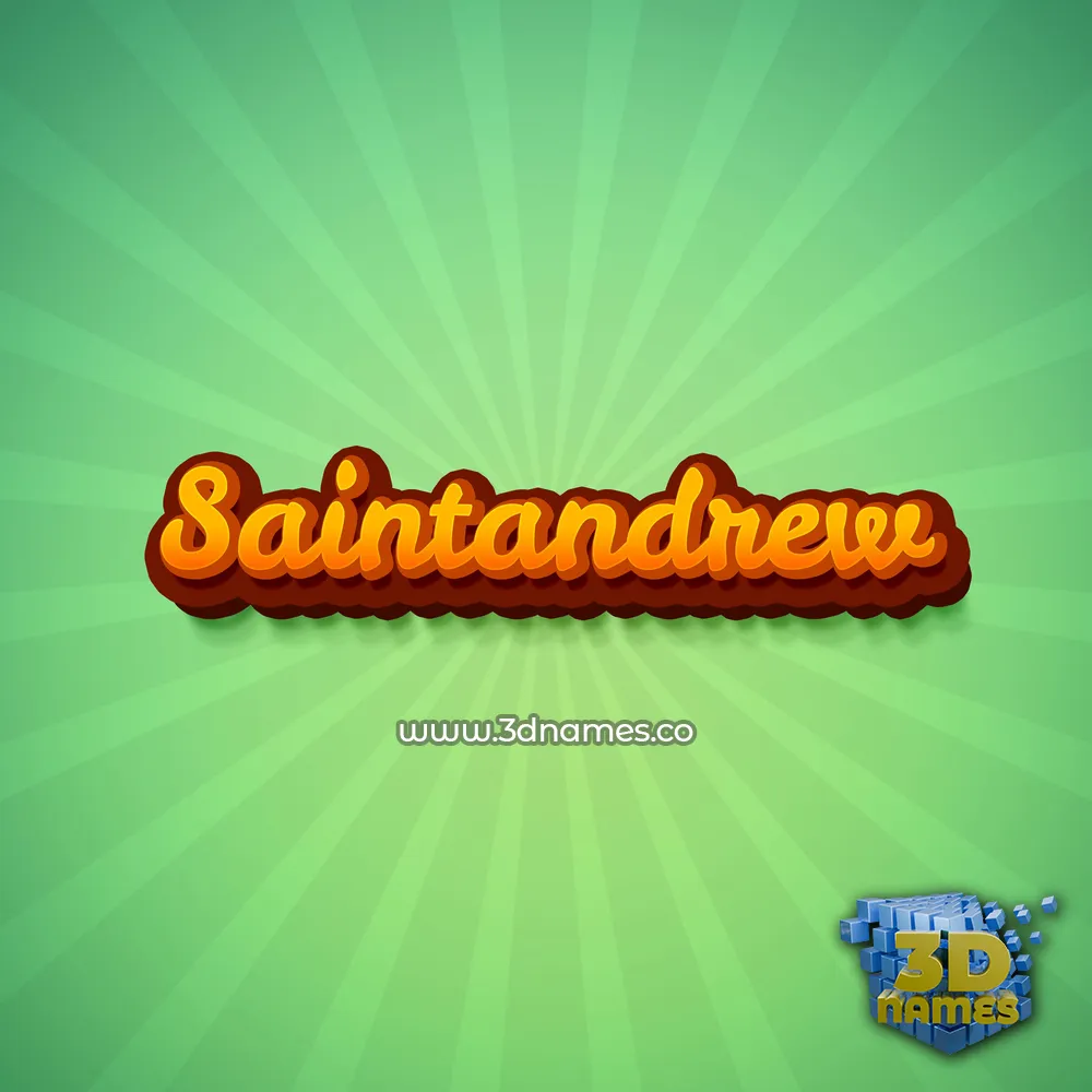 saintandrew in Green Rays style - 3D name wallpaper