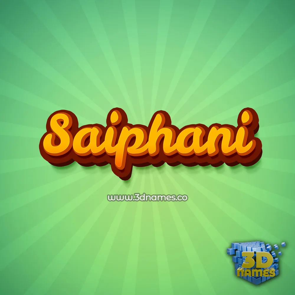 saiphani in Green Rays style - 3D name wallpaper