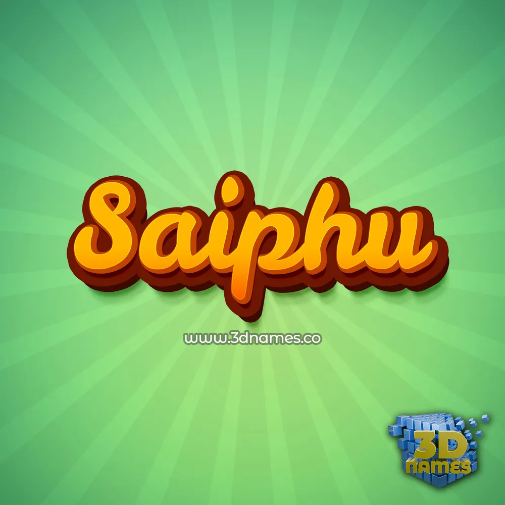 saiphu in Green Rays style - 3D name wallpaper