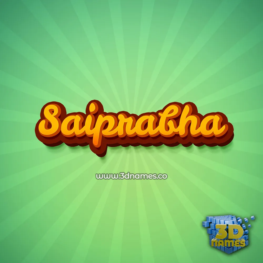saiprabha in Green Rays style - 3D name wallpaper