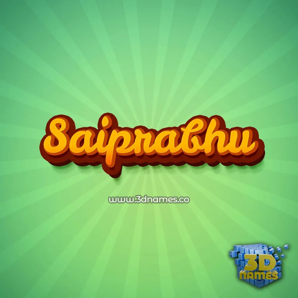 saiprabhu in Green Rays style - 3D name wallpaper