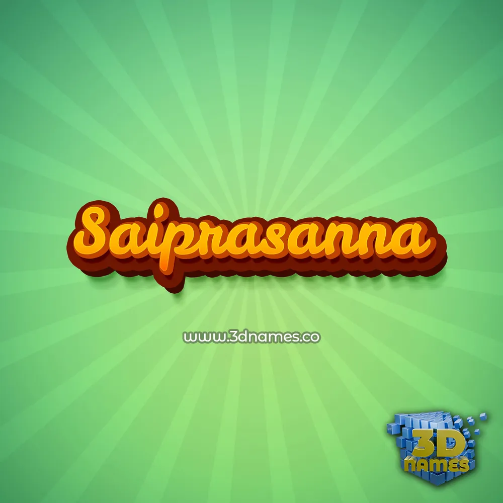 saiprasanna in Green Rays style - 3D name wallpaper