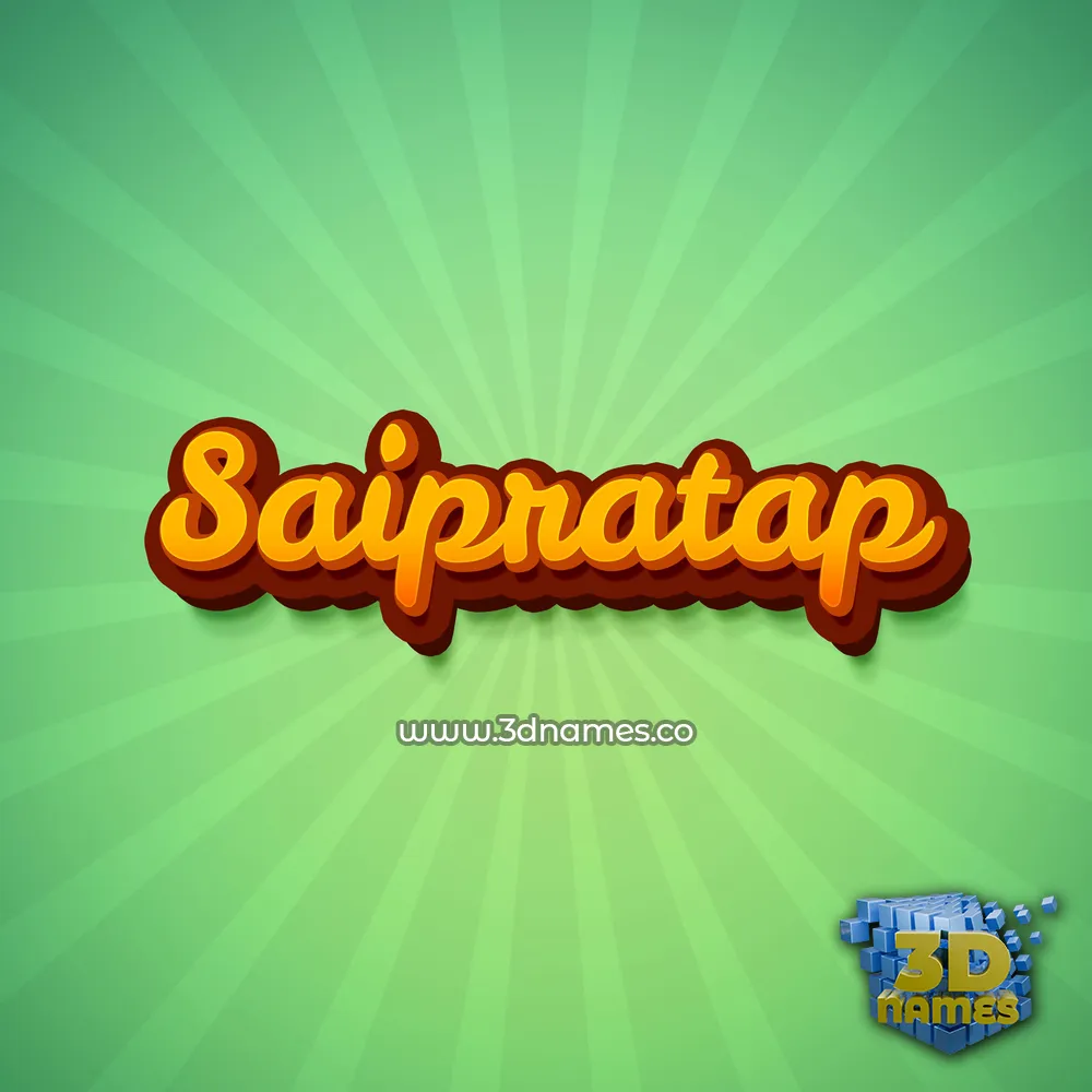 saipratap in Green Rays style - 3D name wallpaper