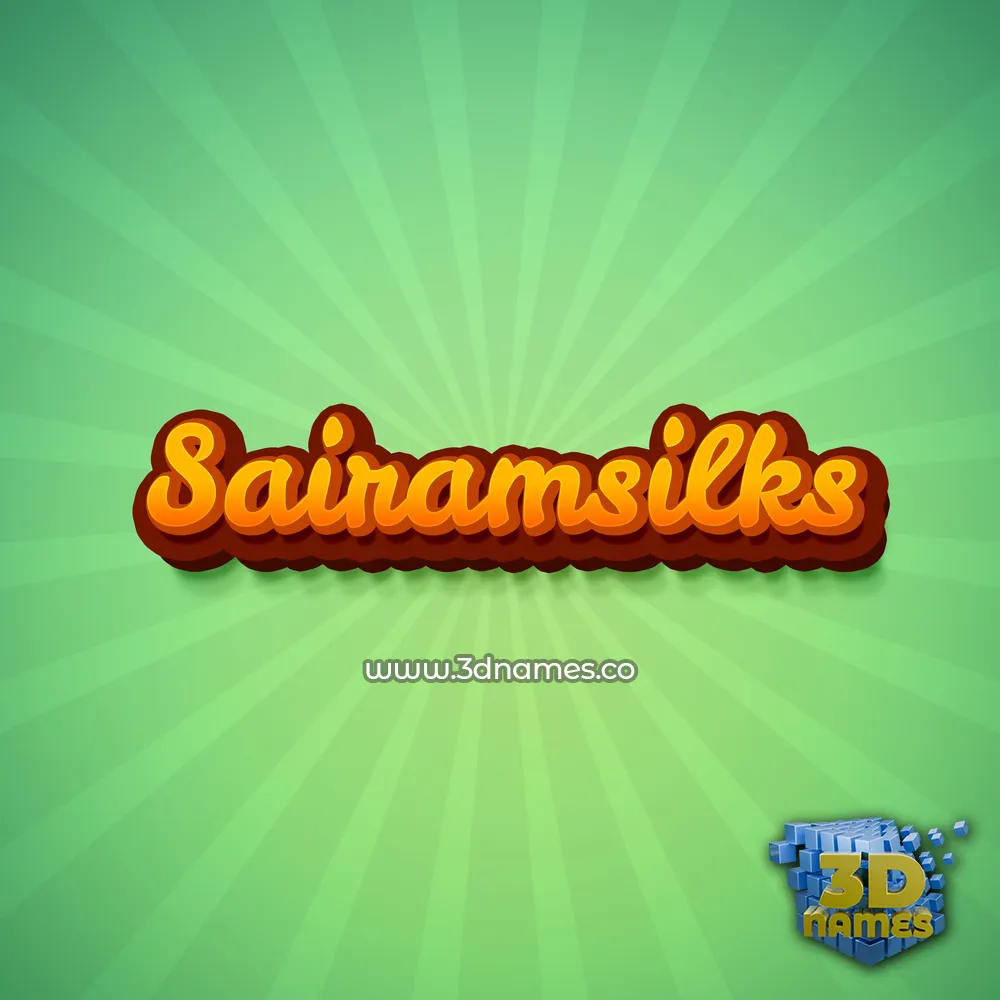 sairamsilks in Green Rays style - 3D name wallpaper