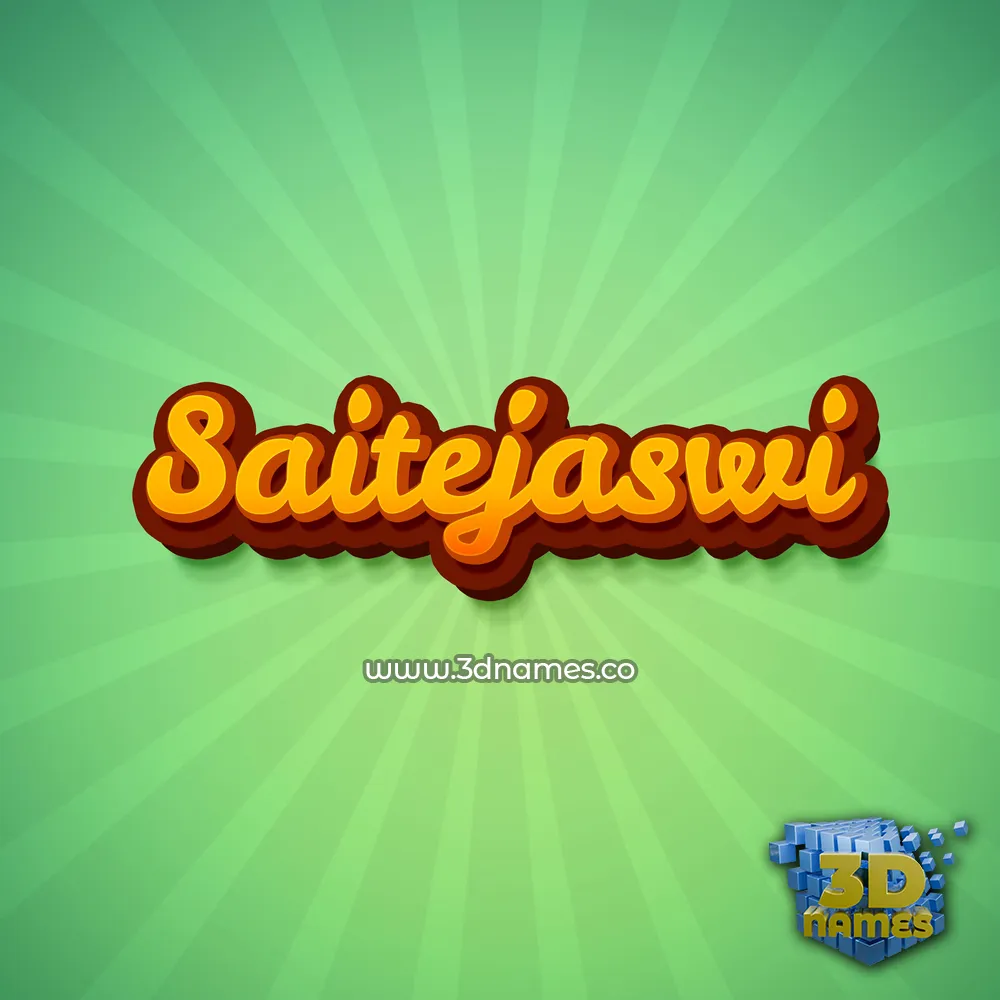 saitejaswi in Green Rays style - 3D name wallpaper