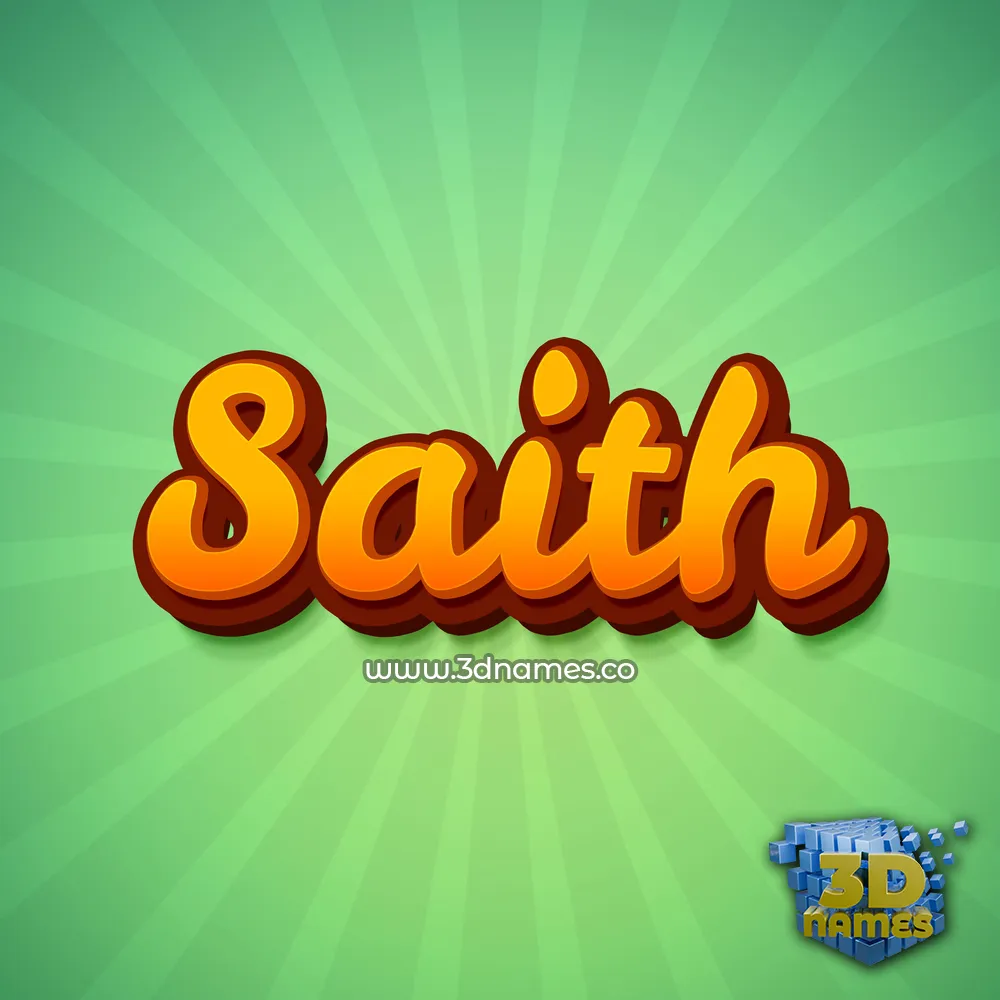 saith in Green Rays style - 3D name wallpaper
