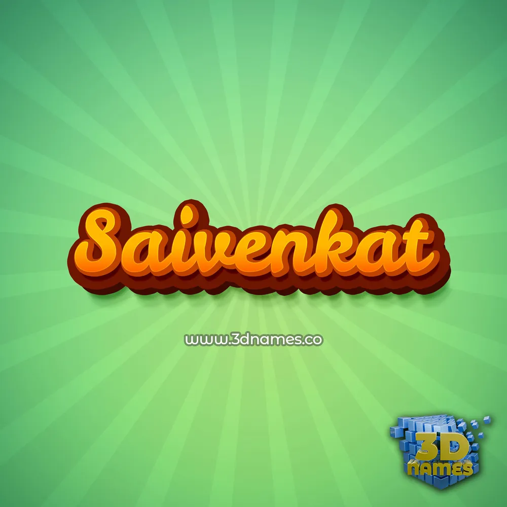 saivenkat in Green Rays style - 3D name wallpaper