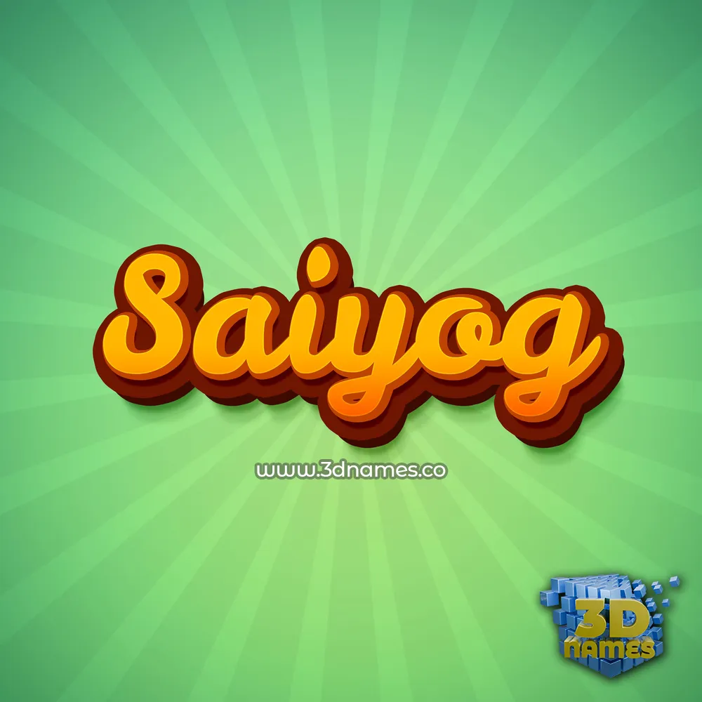 saiyog in Green Rays style - 3D name wallpaper