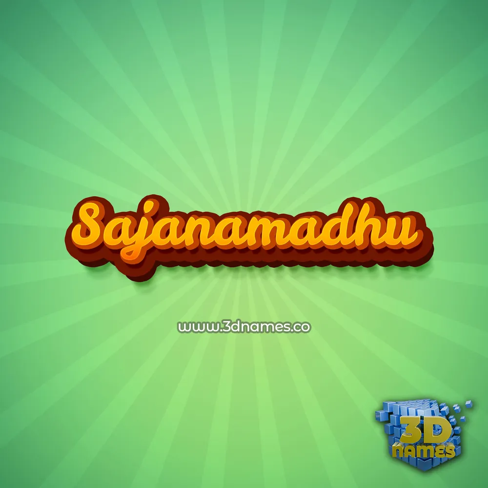 sajanamadhu in Green Rays style - 3D name wallpaper