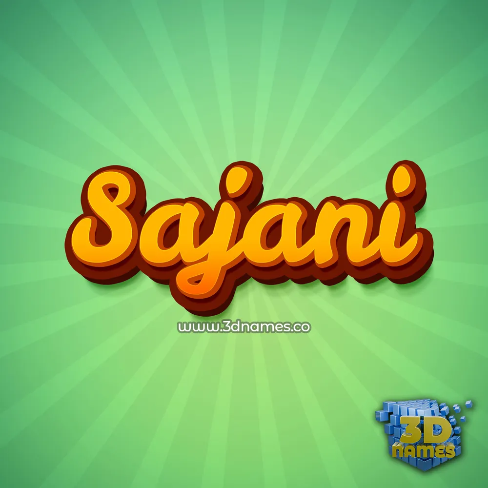 sajani in Green Rays style - 3D name wallpaper