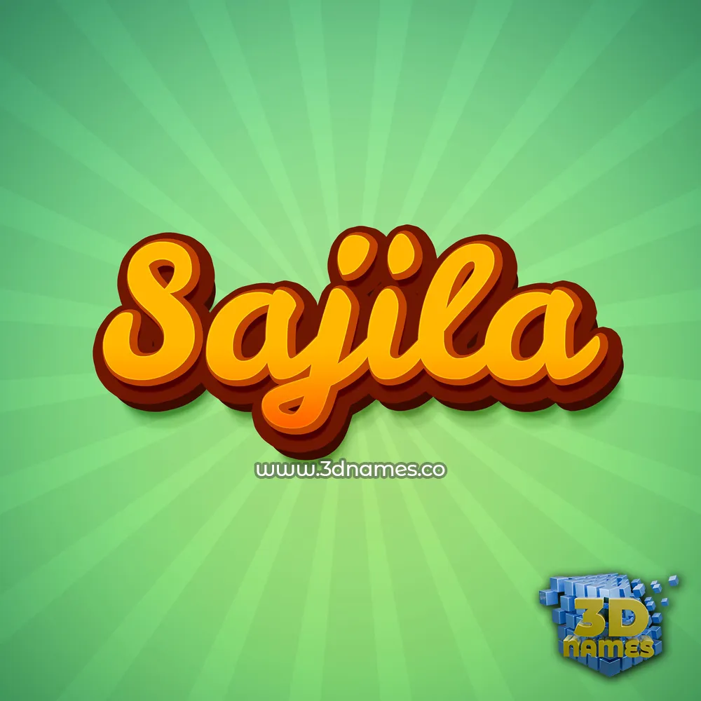 sajila in Green Rays style - 3D name wallpaper