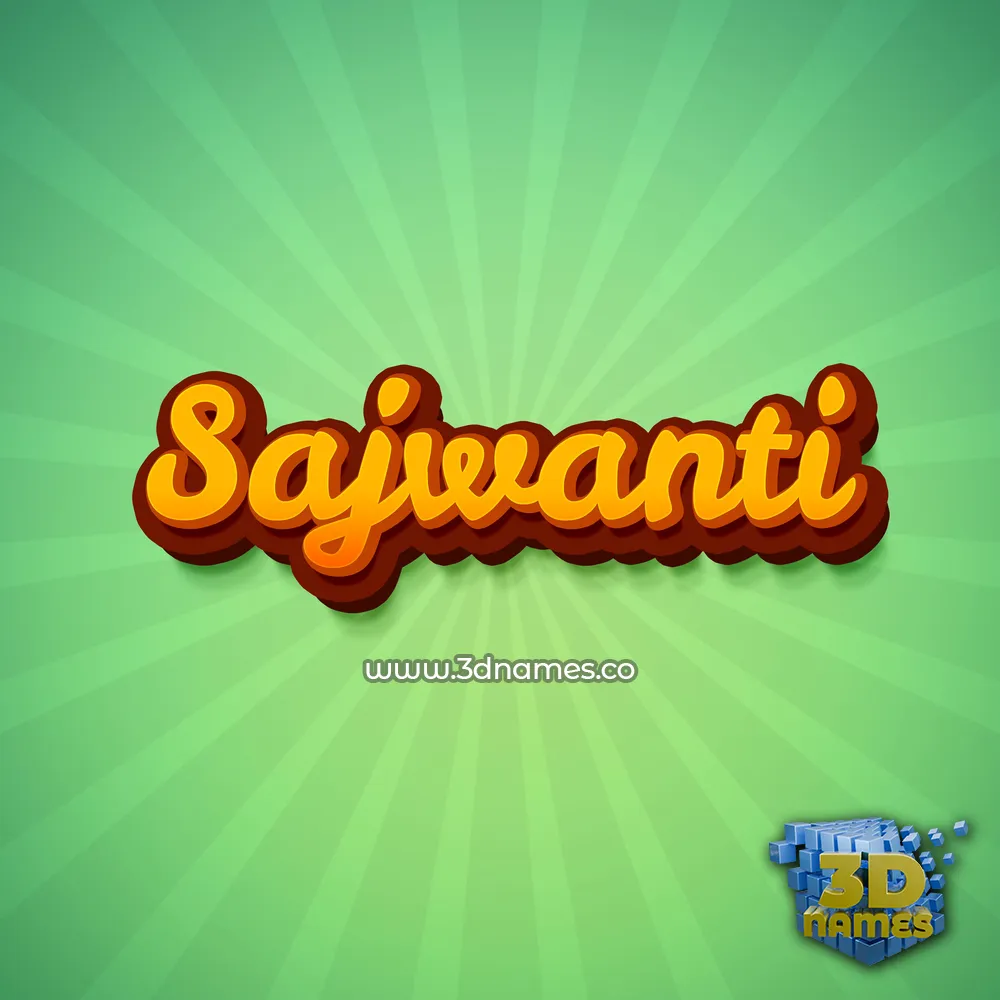 sajwanti in Green Rays style - 3D name wallpaper