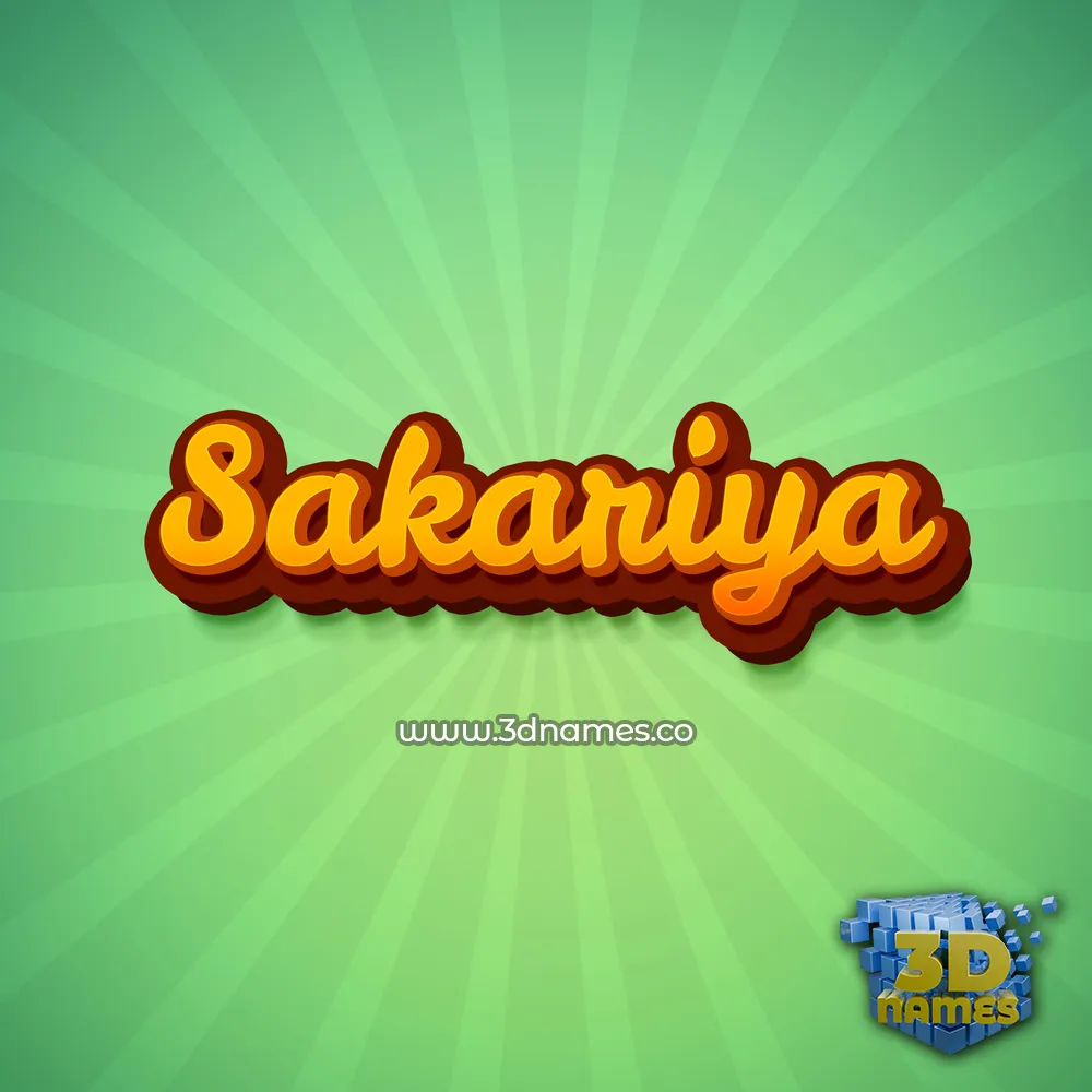 sakariya in Green Rays style - 3D name wallpaper