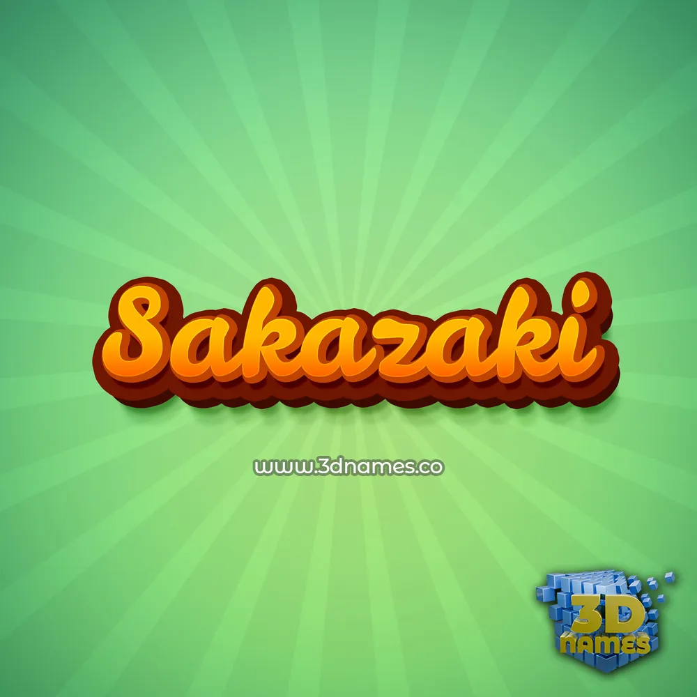 sakazaki in Green Rays style - 3D name wallpaper