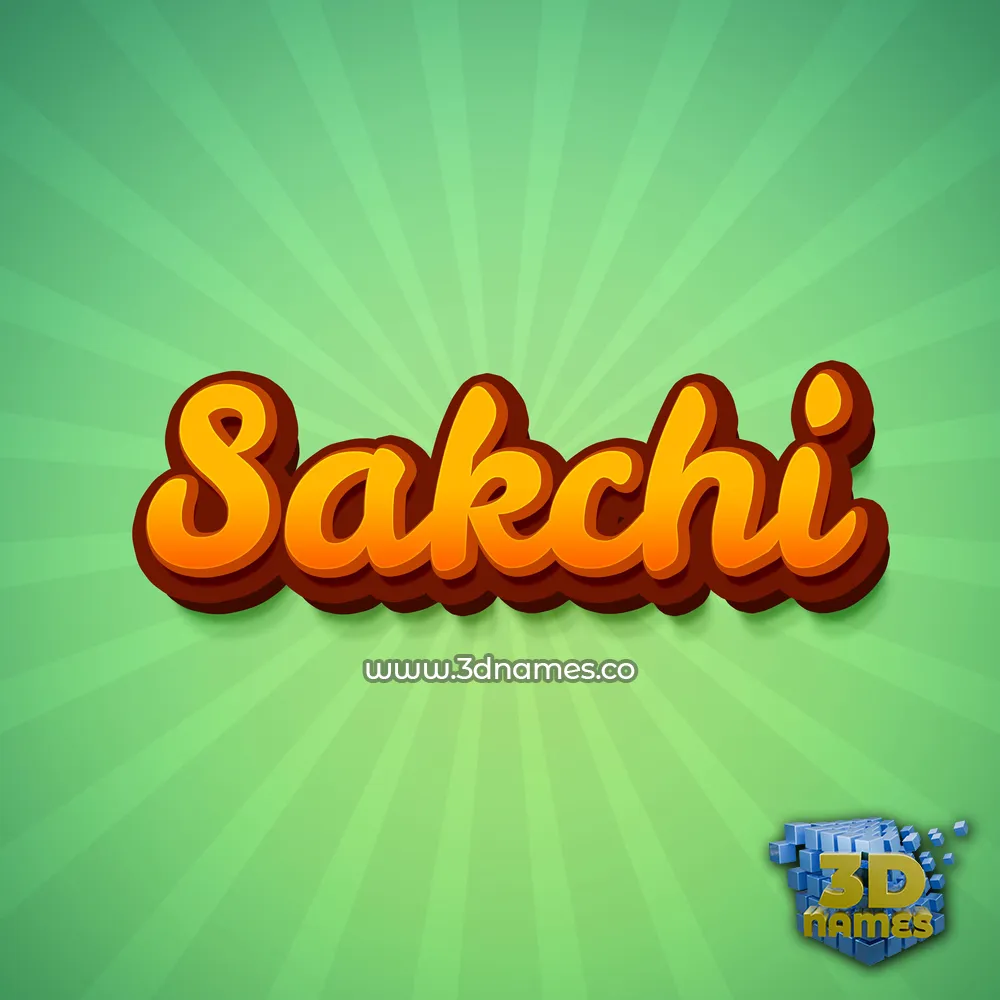 sakchi in Green Rays style - 3D name wallpaper