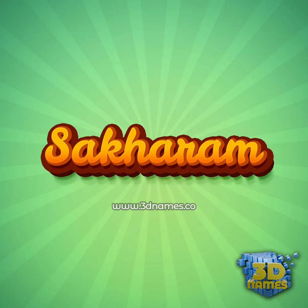 sakharam in Green Rays style - 3D name wallpaper