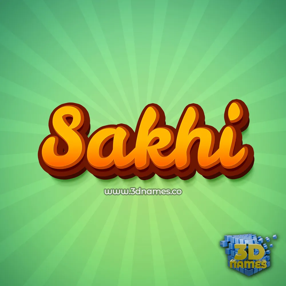 sakhi in Green Rays style - 3D name wallpaper