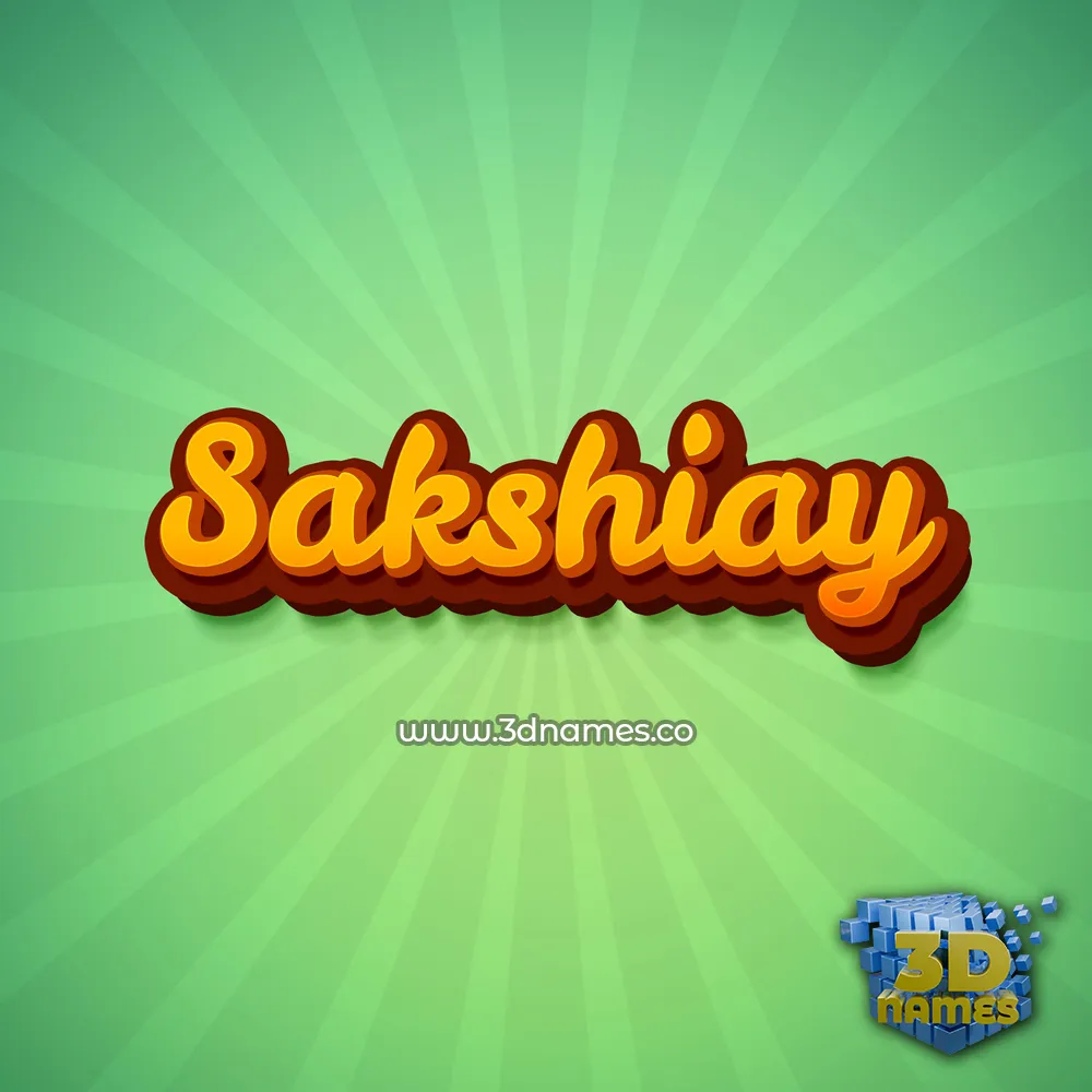 sakshiay in Green Rays style - 3D name wallpaper