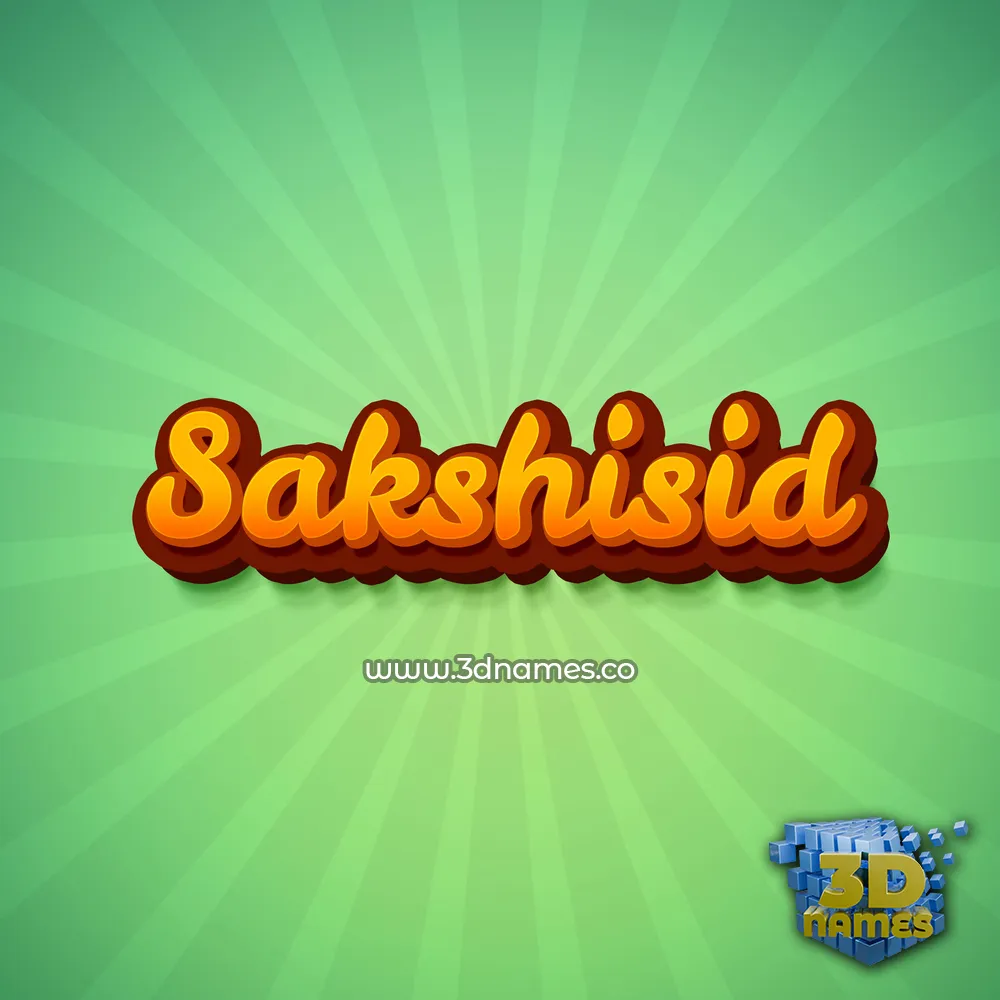 sakshisid in Green Rays style - 3D name wallpaper