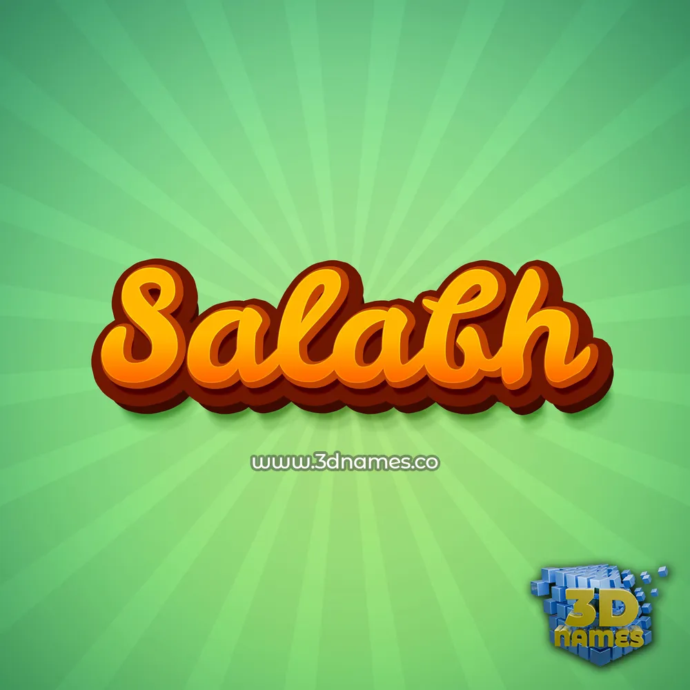 salabh in Green Rays style - 3D name wallpaper