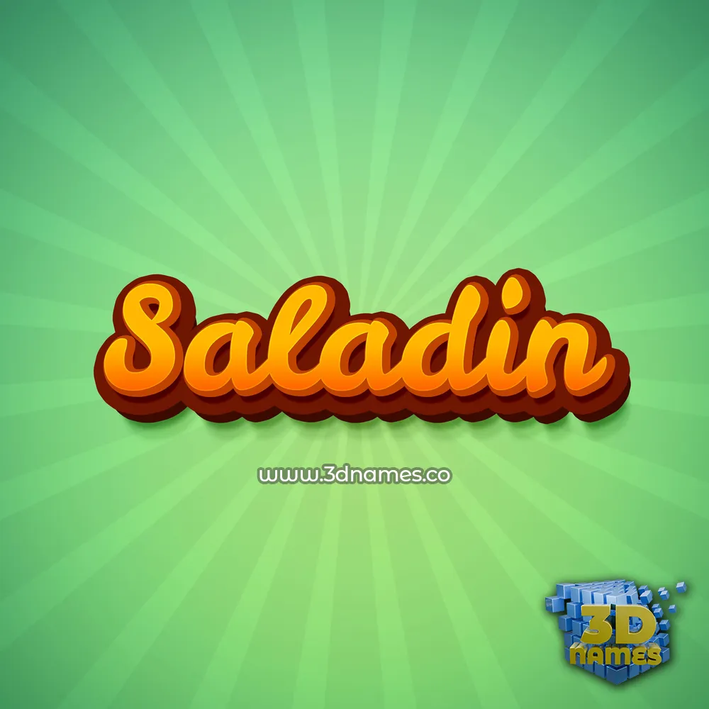 saladin in Green Rays style - 3D name wallpaper