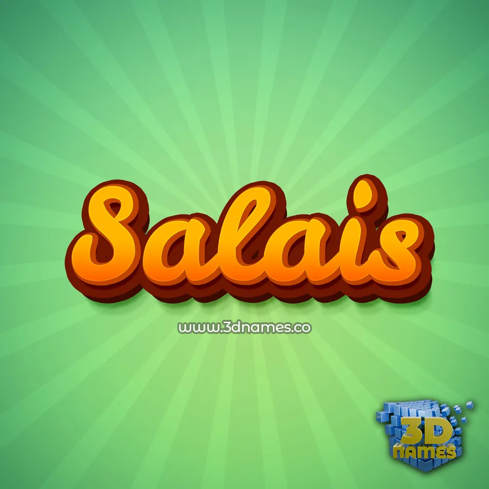 salais in Green Rays style - 3D name wallpaper
