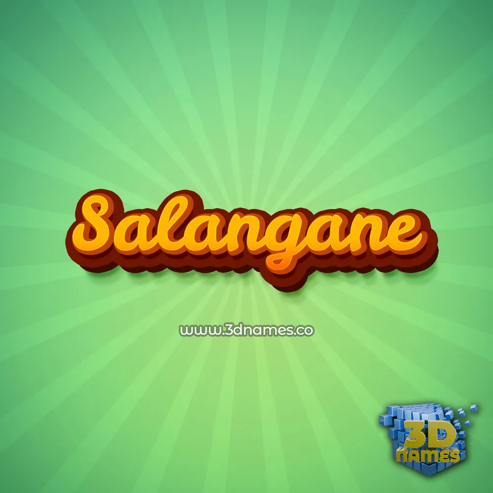 salangane in Green Rays style - 3D name wallpaper