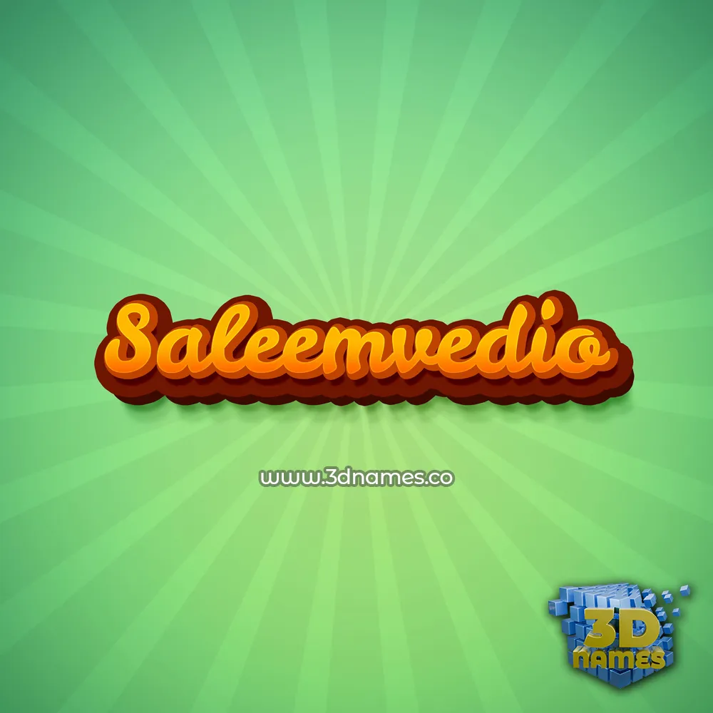 saleemvedio in Green Rays style - 3D name wallpaper