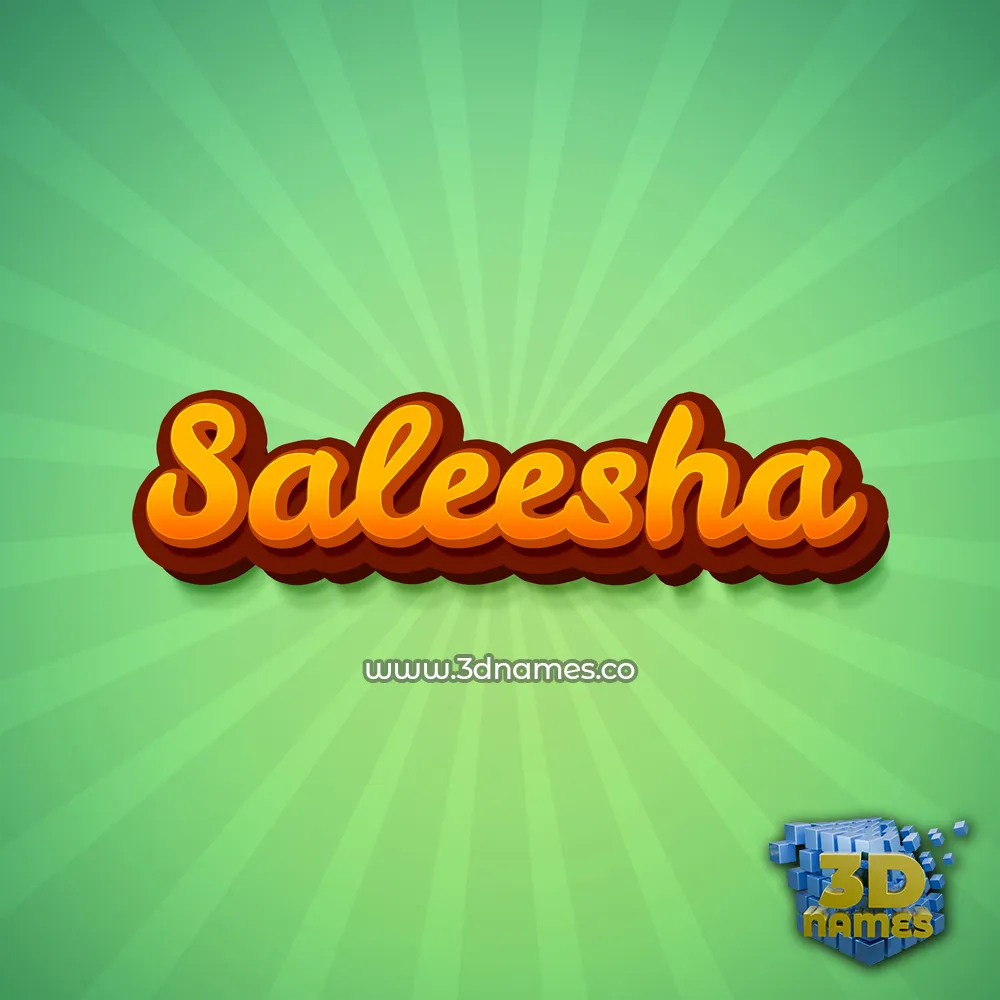 saleesha in Green Rays style - 3D name wallpaper