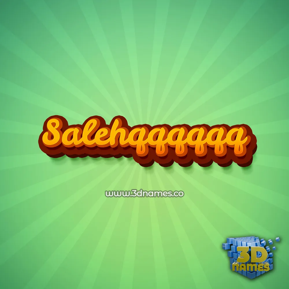 salehqqqqqq in Green Rays style - 3D name wallpaper