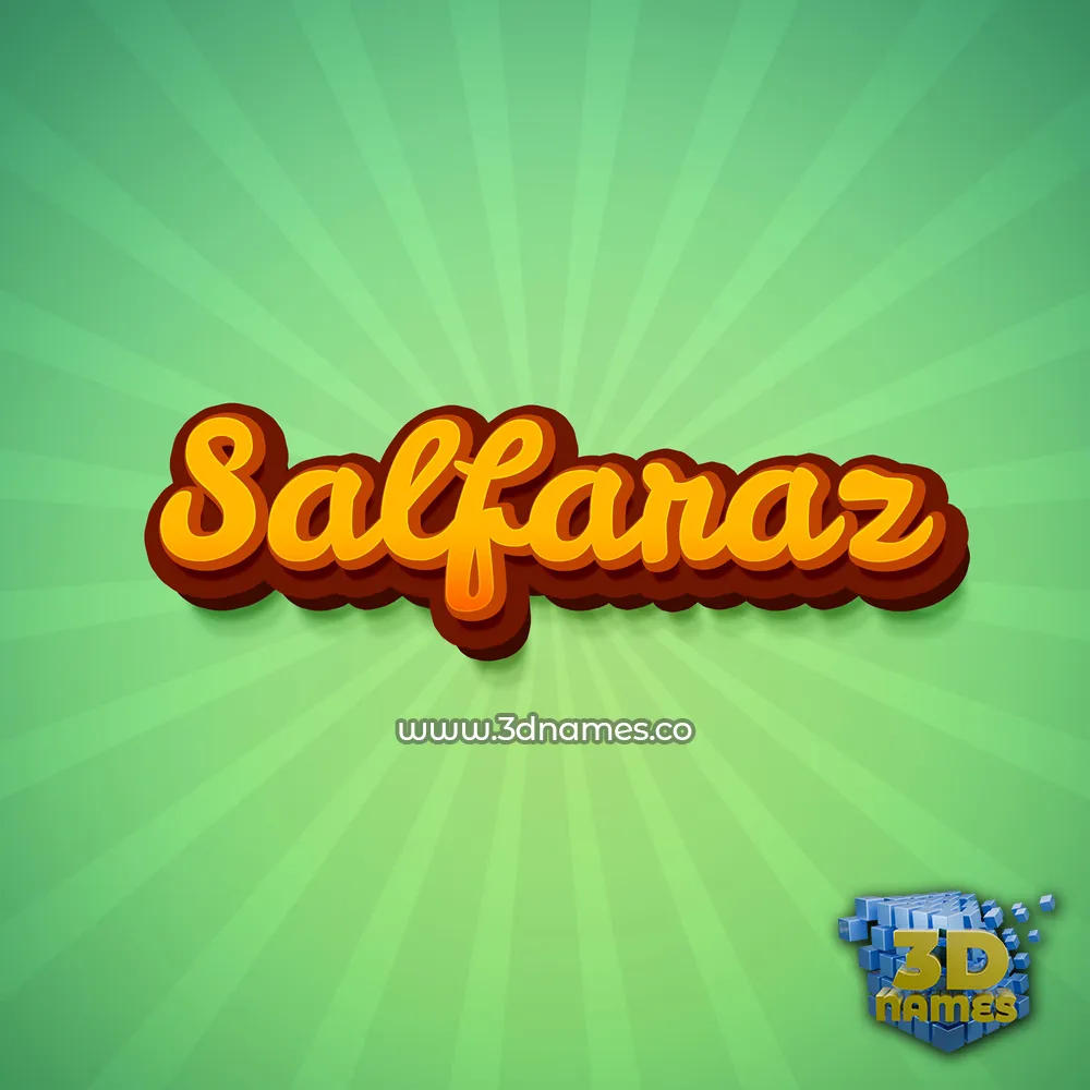 salfaraz in Green Rays style - 3D name wallpaper