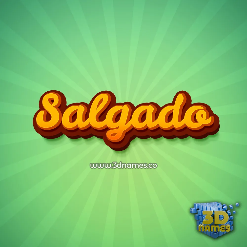 salgado in Green Rays style - 3D name wallpaper