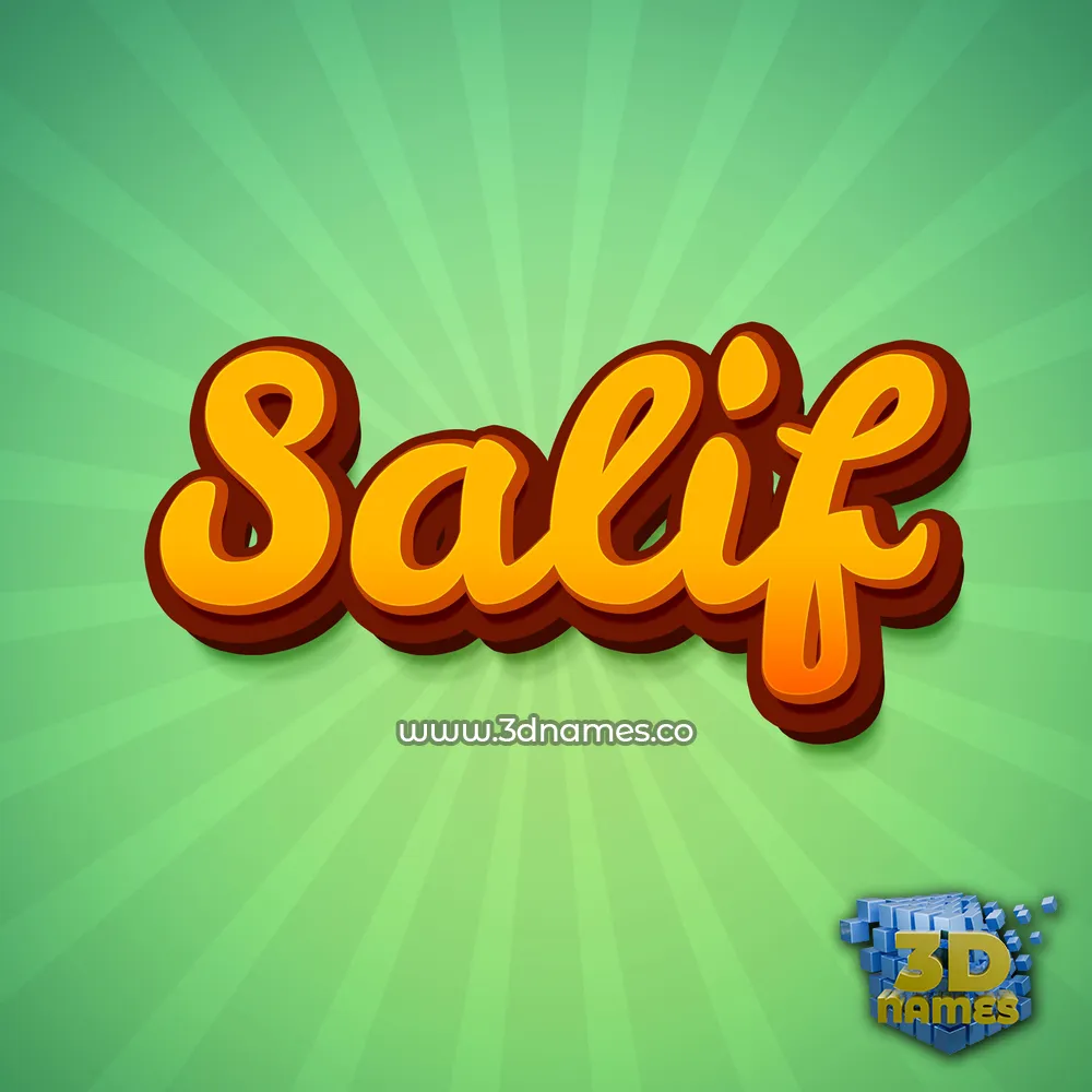 salif in Green Rays style - 3D name wallpaper