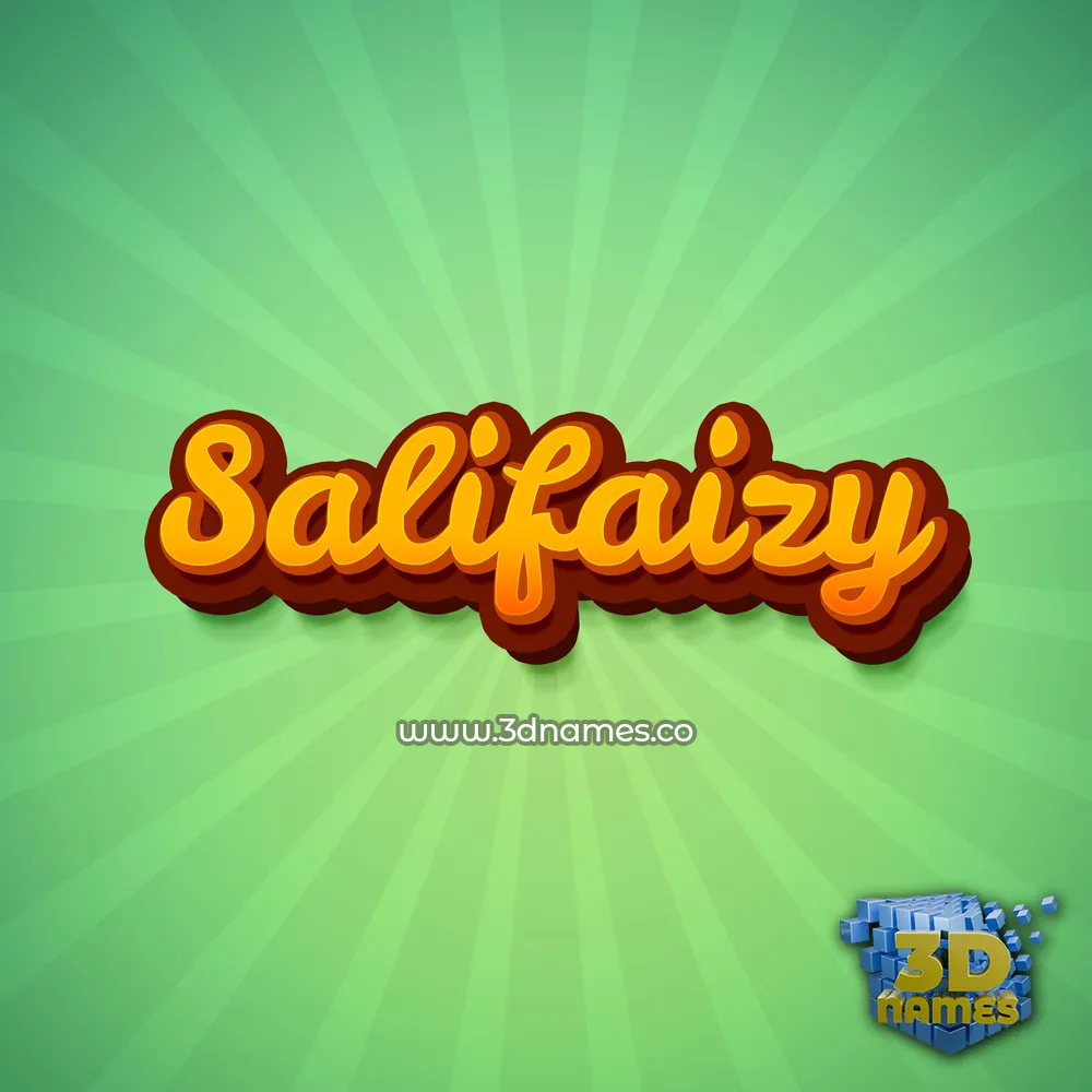 salifaizy in Green Rays style - 3D name wallpaper