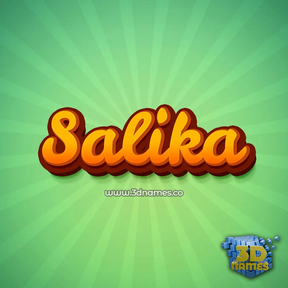 salika in Green Rays style - 3D name wallpaper