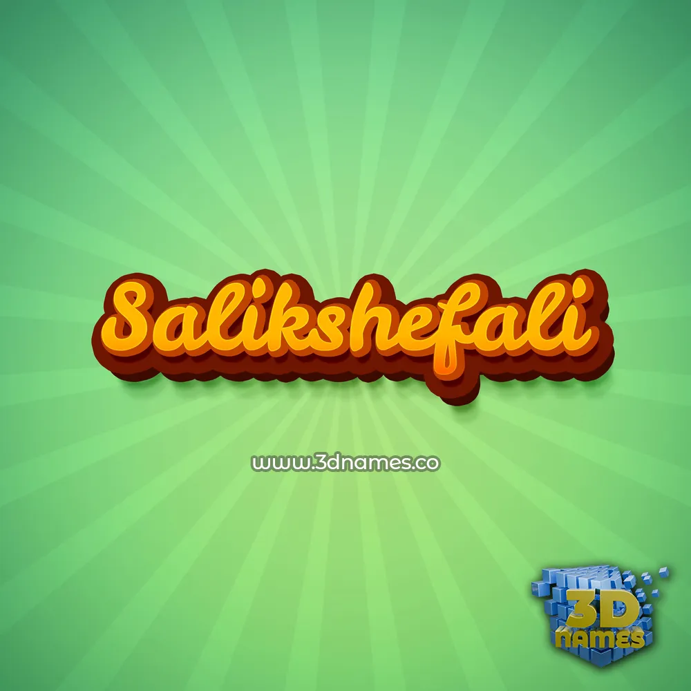 salikshefali in Green Rays style - 3D name wallpaper