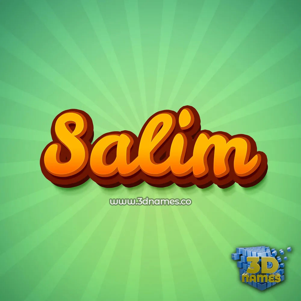 salim in Green Rays style - 3D name wallpaper