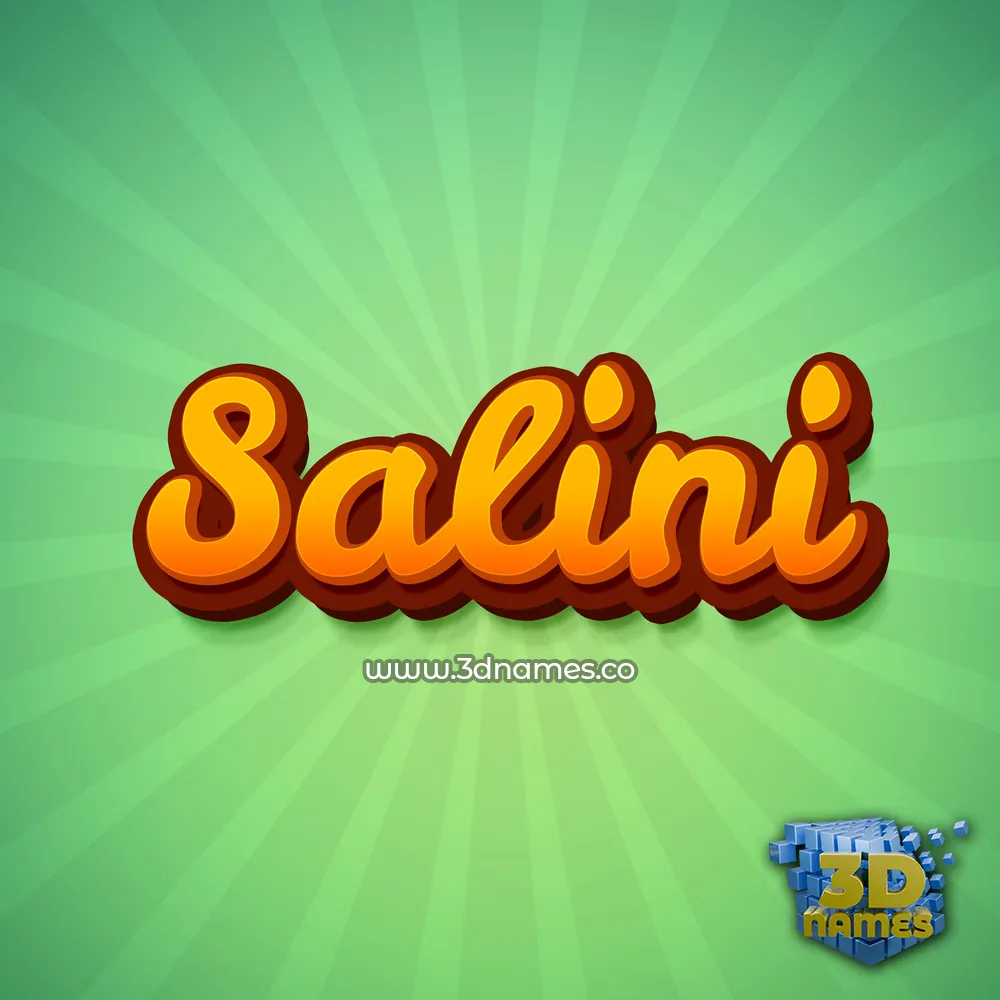 salini in Green Rays style - 3D name wallpaper
