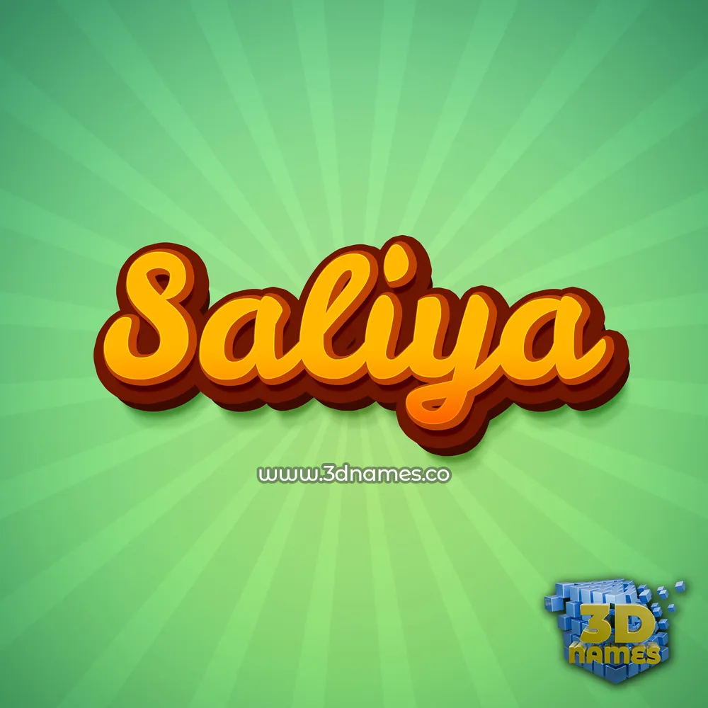 saliya in Green Rays style - 3D name wallpaper