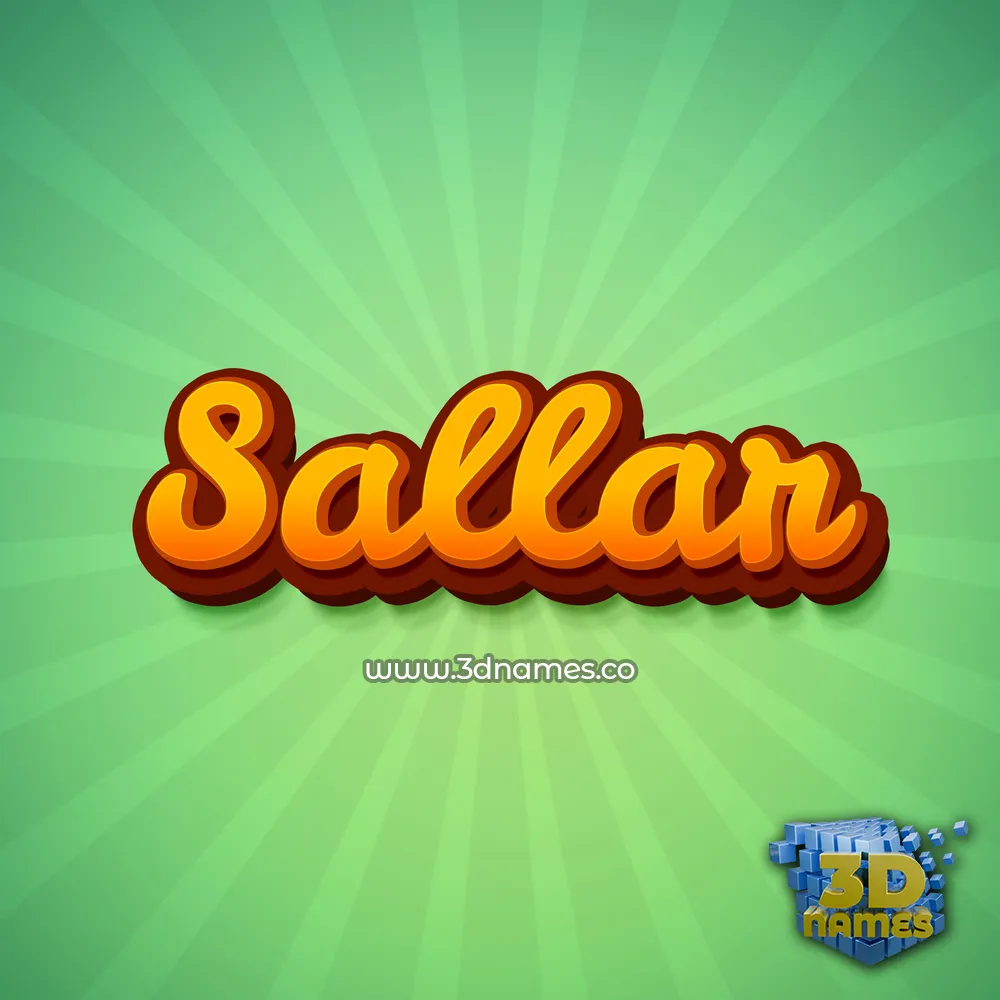 sallar in Green Rays style - 3D name wallpaper