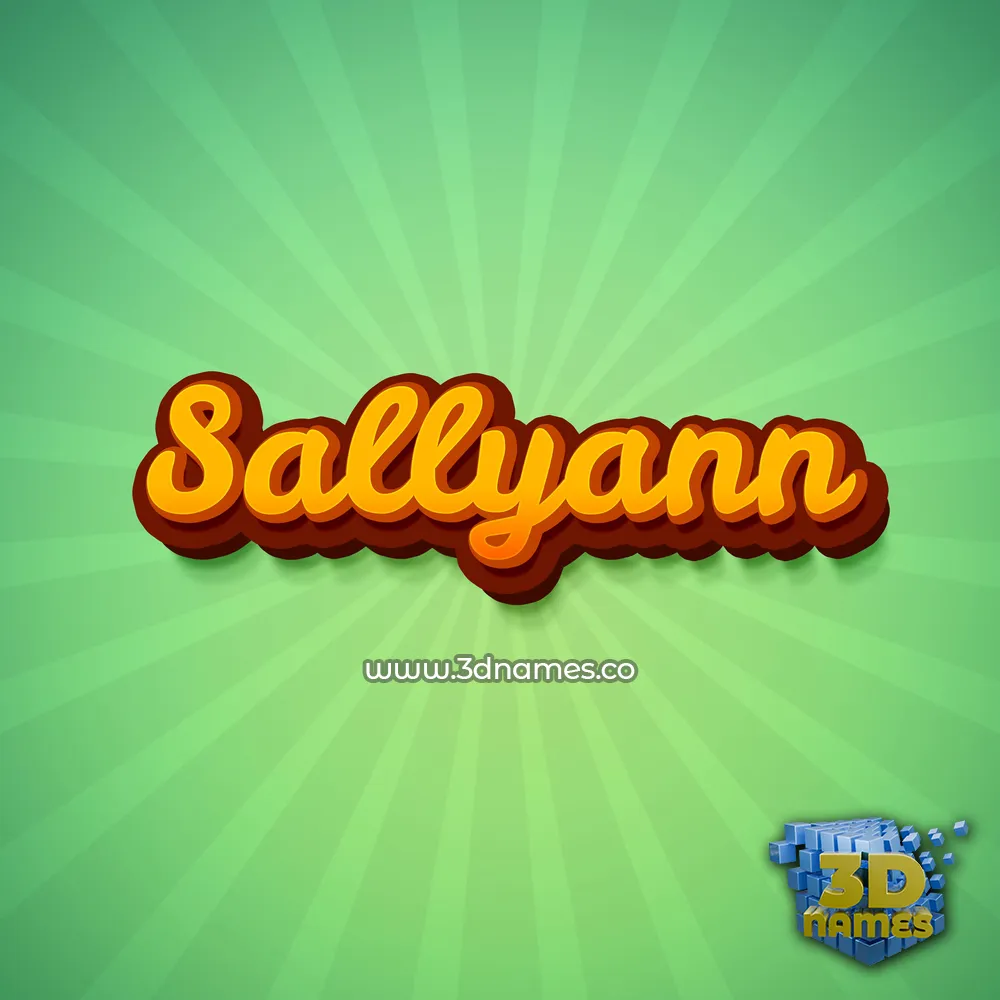 sallyann in Green Rays style - 3D name wallpaper