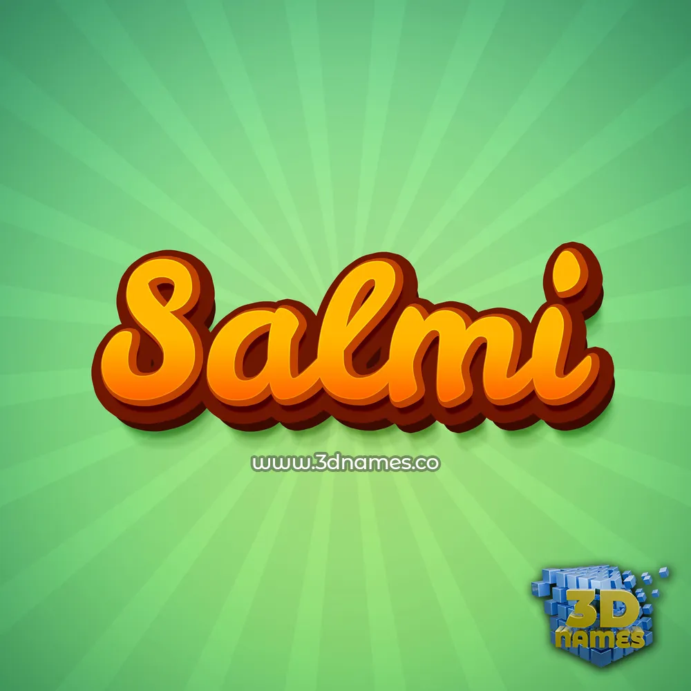 salmi in Green Rays style - 3D name wallpaper