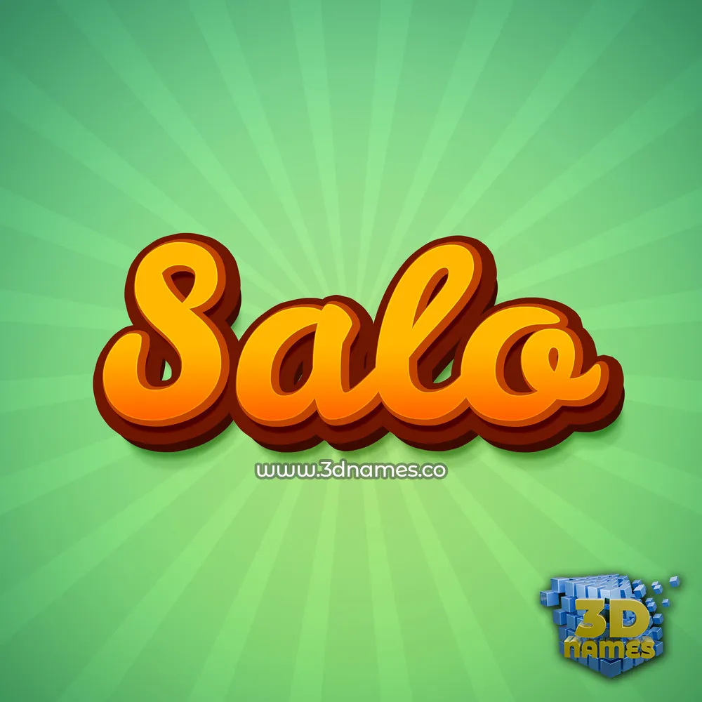 salo in Green Rays style - 3D name wallpaper