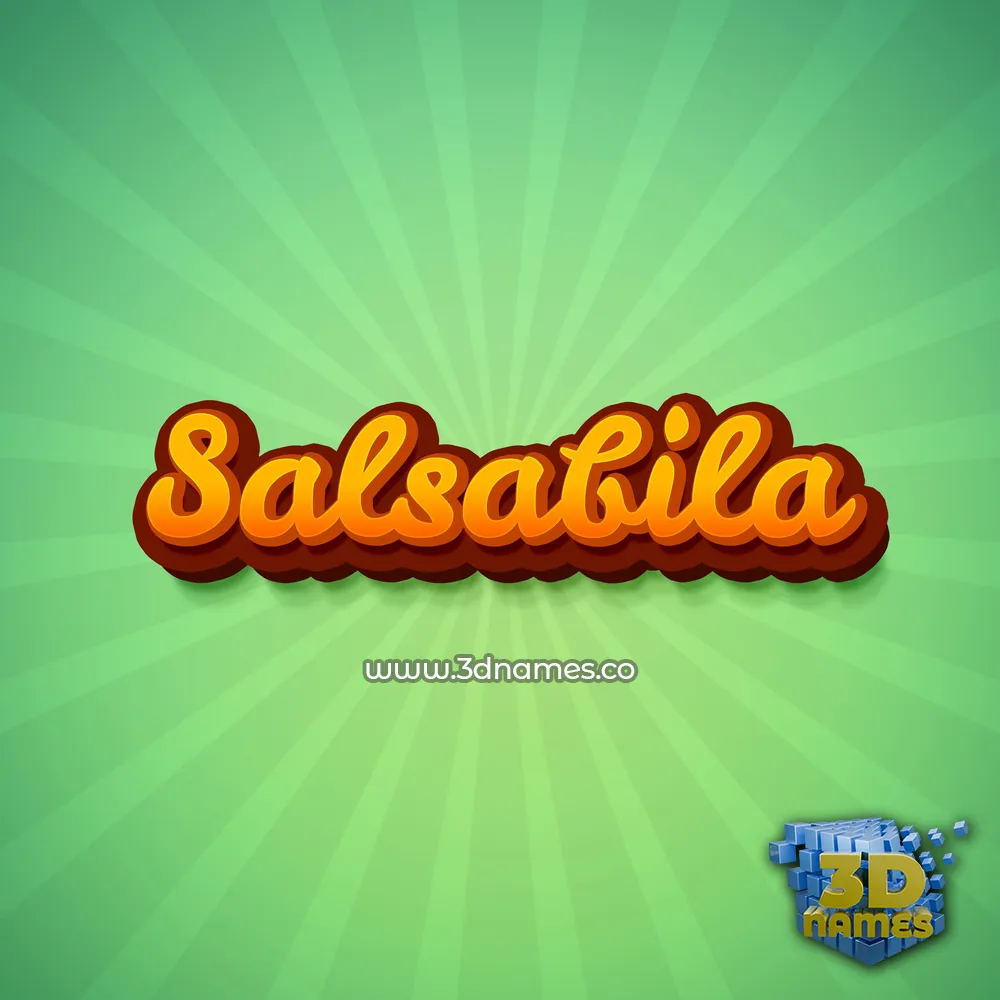 salsabila in Green Rays style - 3D name wallpaper