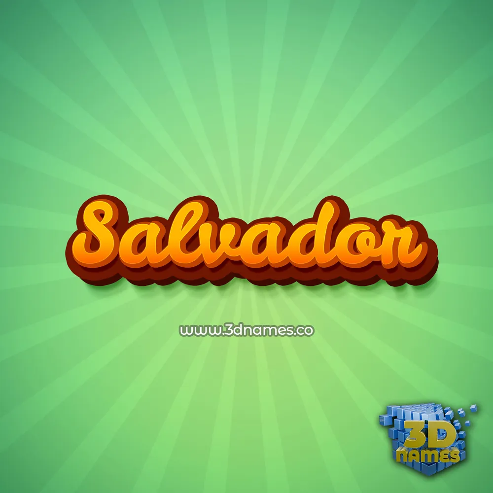 salvador in Green Rays style - 3D name wallpaper