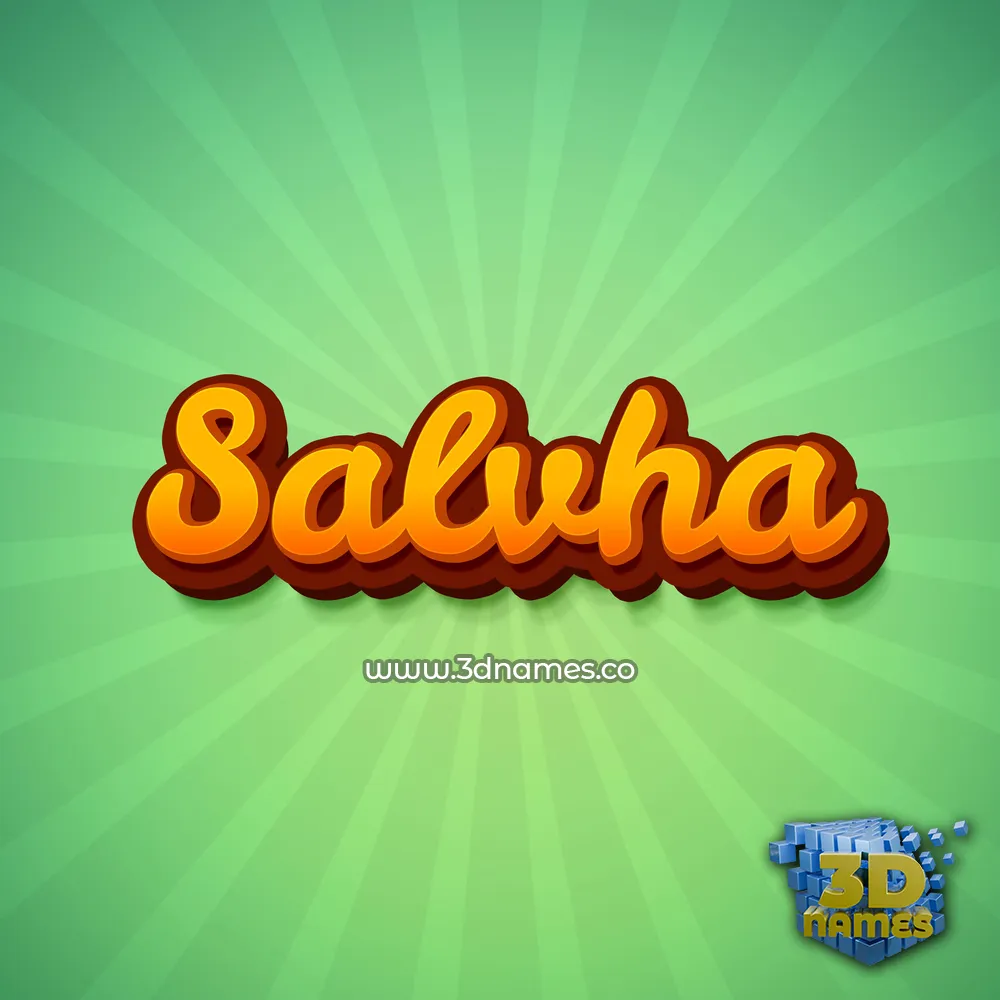 salvha in Green Rays style - 3D name wallpaper