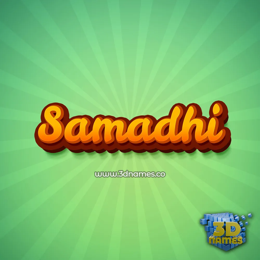 samadhi in Green Rays style - 3D name wallpaper